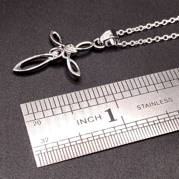 925 Silver Celtic Knot Cross Necklace Women's BOHO Christmas Anniversary Gift